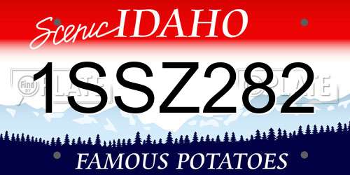 1SSZ282 Idaho License Plate