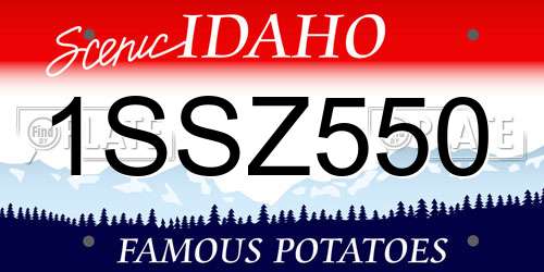 1SSZ550 Idaho License Plate