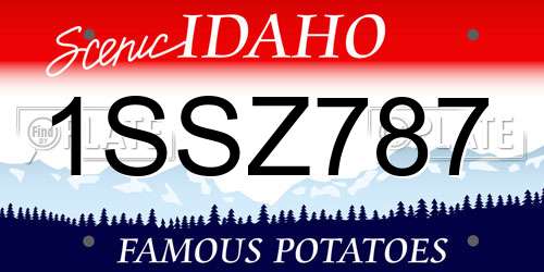 1SSZ787 Idaho License Plate