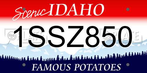 1SSZ850 Idaho License Plate