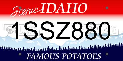 1SSZ880 Idaho License Plate