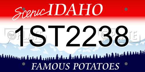 1ST2238 Idaho License Plate