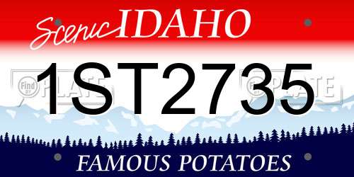 1ST2735 Idaho License Plate