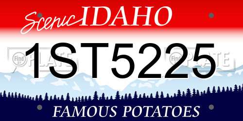 1ST5225 Idaho License Plate