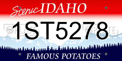 1ST5278 Idaho License Plate