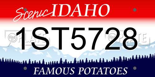 1ST5728 Idaho License Plate