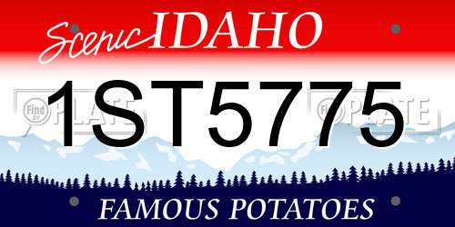 1ST5775 Idaho License Plate
