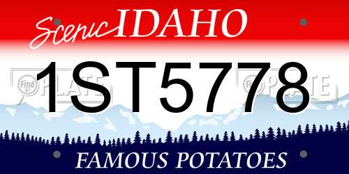 1ST5778 Idaho License Plate