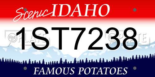 1ST7238 Idaho License Plate