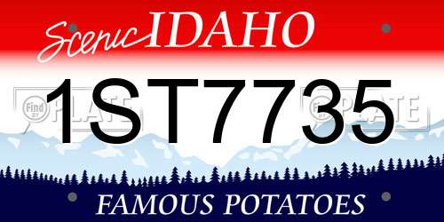 1ST7735 Idaho License Plate