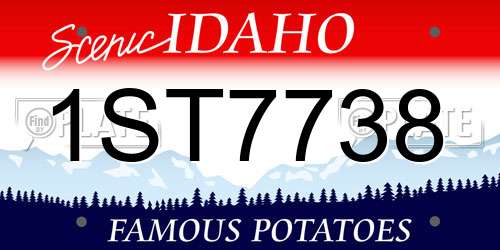 1ST7738 Idaho License Plate
