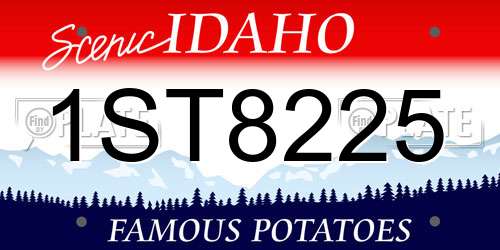 1ST8225 Idaho License Plate