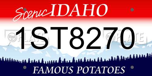 1ST8270 Idaho License Plate
