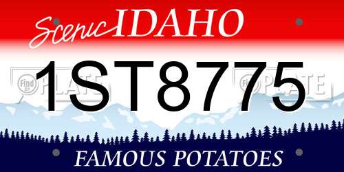 1ST8775 Idaho License Plate