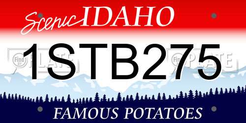 1STB275 Idaho License Plate