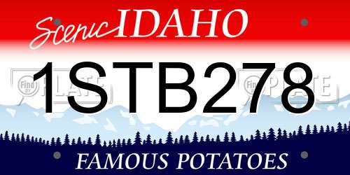 1STB278 Idaho License Plate