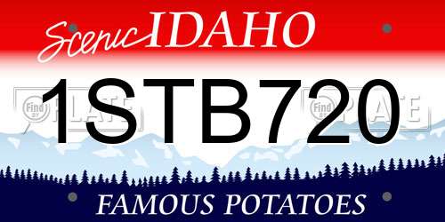 1STB720 Idaho License Plate