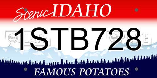 1STB728 Idaho License Plate