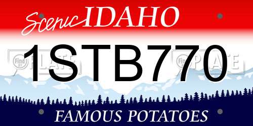 1STB770 Idaho License Plate