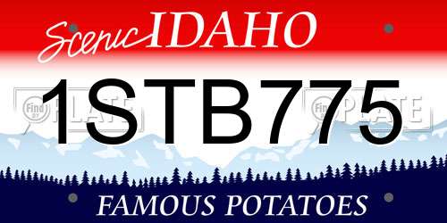 1STB775 Idaho License Plate