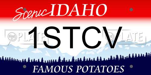 1STCV Idaho License Plate