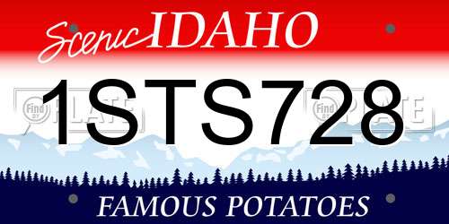1STS728 Idaho License Plate