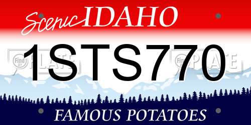 1STS770 Idaho License Plate