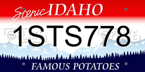 1STS778 Idaho License Plate