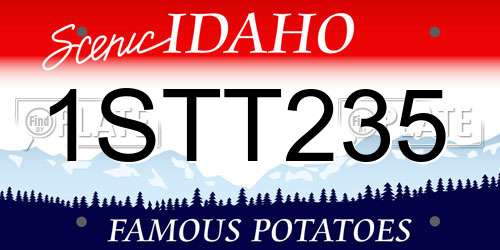 1STT235 Idaho License Plate