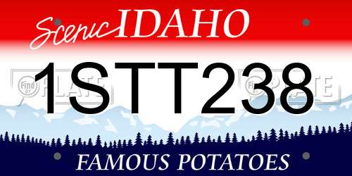 1STT238 Idaho License Plate
