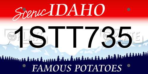 1STT735 Idaho License Plate