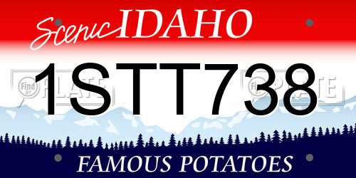 1STT738 Idaho License Plate