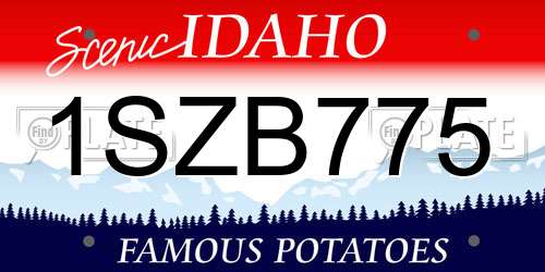 1SZB775 Idaho License Plate