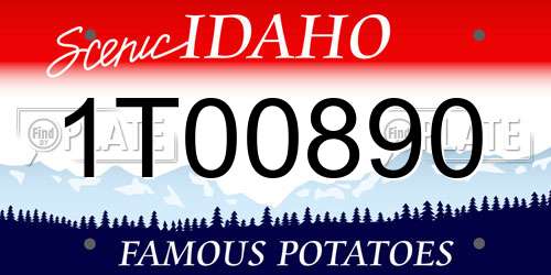 1T00890 Idaho License Plate