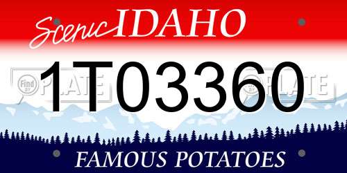 1T03360 Idaho License Plate