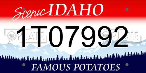 1T07992 Idaho License Plate