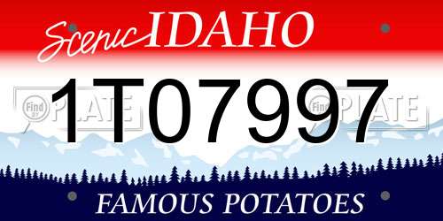 1T07997 Idaho License Plate