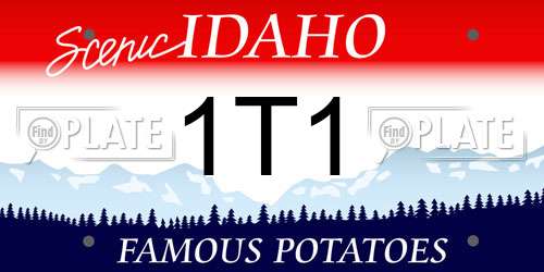 1T1 Idaho License Plate