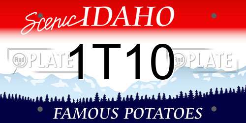 1T10 Idaho License Plate