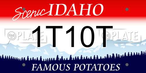 1T10T Idaho License Plate