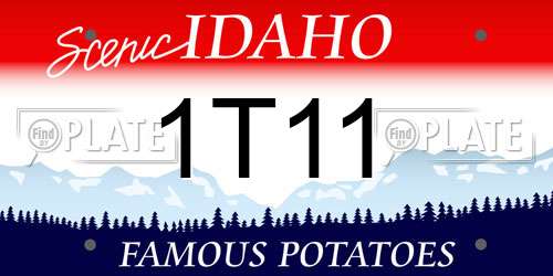 1T11 Idaho License Plate