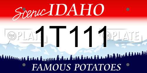 1T111 Idaho License Plate