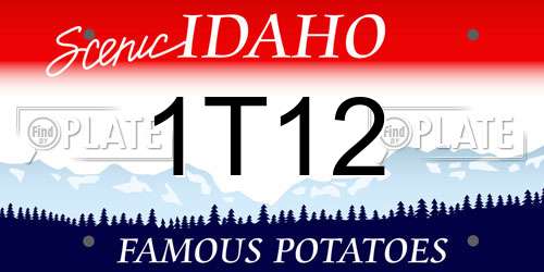 1T12 Idaho License Plate