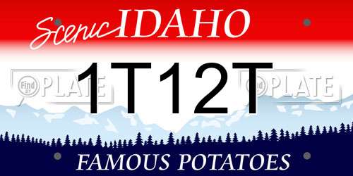1T12T Idaho License Plate