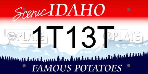 1T13T Idaho License Plate