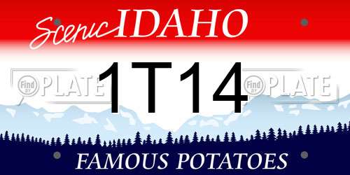 1T14 Idaho License Plate