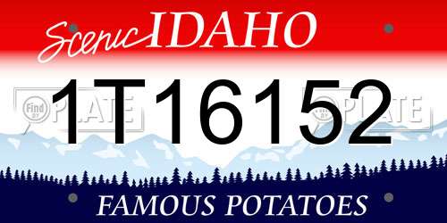 1T16152 Idaho License Plate