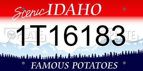 1T16183 Idaho License Plate