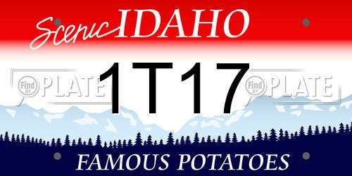 1T17 Idaho License Plate