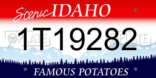 1T19282 Idaho License Plate